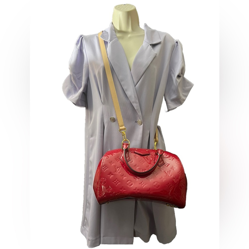 Sold❗️Louis Vuitton Montana Handbag Red (indian rose) Monogram Vernis w/ strap